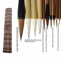 umitive 1set bamboo traditional chinese calligraphy brushes set writing brush tool calligraphy ink art painting supplies 2021