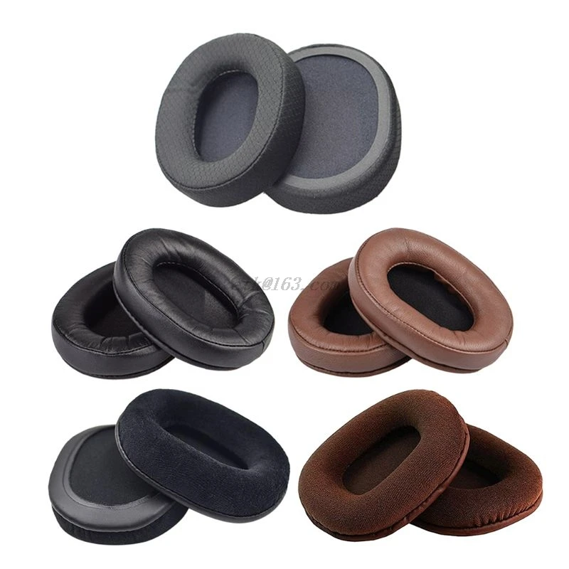 

1Pair Replacement Sheepskin Leather Earpads Splicing Mesh Cloth Ear Cushion Cover for SteelSeries Arctis 3 5 7 Pro Headphones