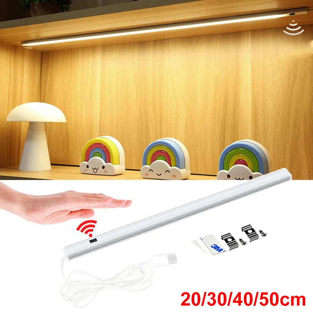 

20 30 40 50cm Motion Sensor LED Night Light 5V USB Closet Night Lamp For Kitchen Bedroom Wardrobe Staircase Home Lighting Decor