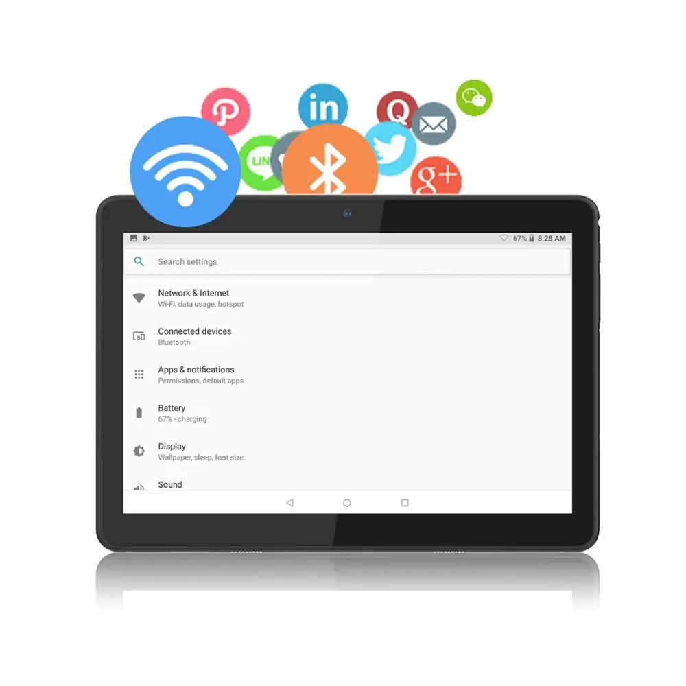 

2021 New 10 Inch Tablet Pc Android 9.0 Quad Core CE Brand 3G Phone Call Dual SIM Laptop WiFi FM 6GB + 128GB 10.1 Inch Tablet