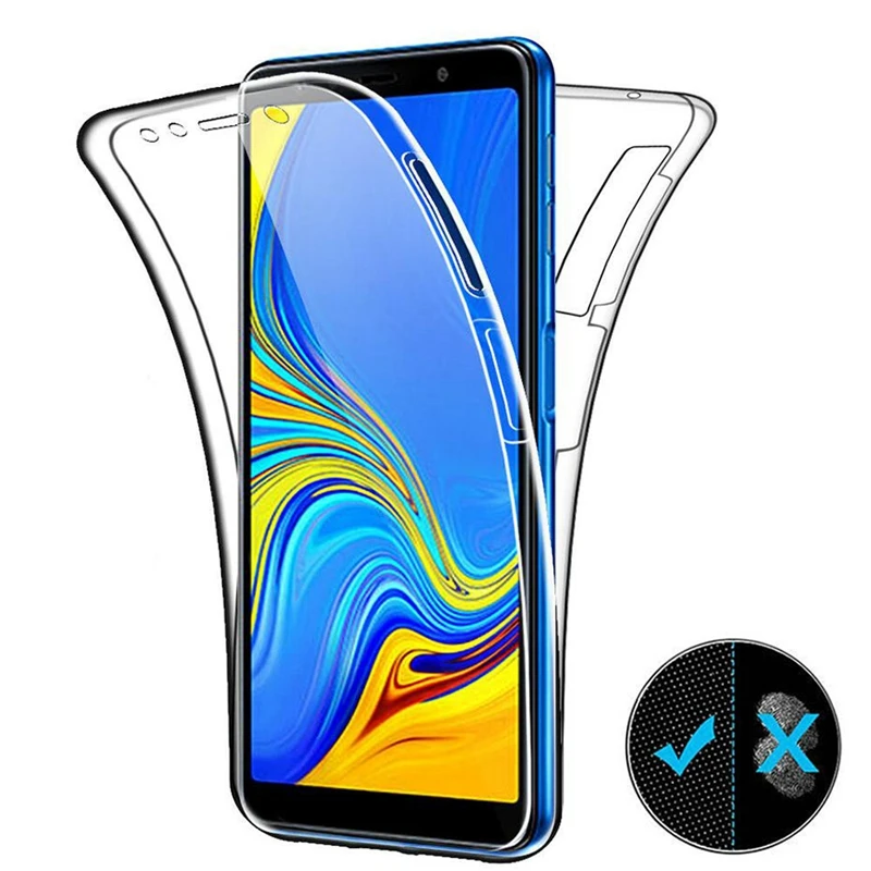 

100x 360 Full Cover Silicone Case for Samsung Galaxy J3 J5 J7 Prime A5 A7 2017 J4 J6 A8 A6 s8 S9 S10 S20 Plus S6 S7 edge Note10