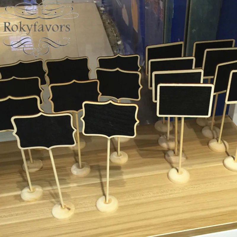 50 шт. деревянные мини-держатели для карт | Дом и сад