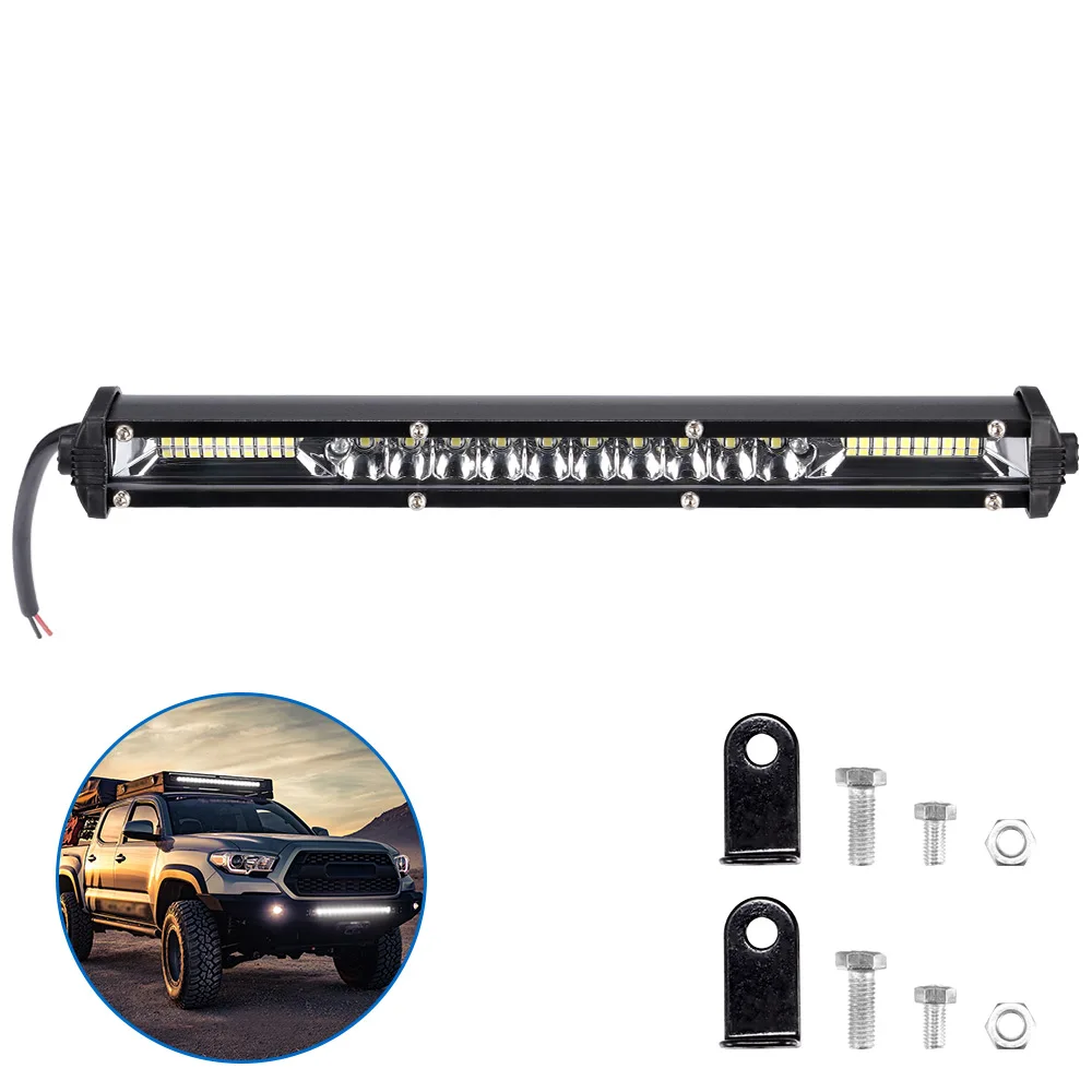 

TiOODRE Car Ultra-Thin Single-Row LED Light Bar 12V Off-Road Car Roof Front Bumper Modified Light Strip 24V Truck Spotlight