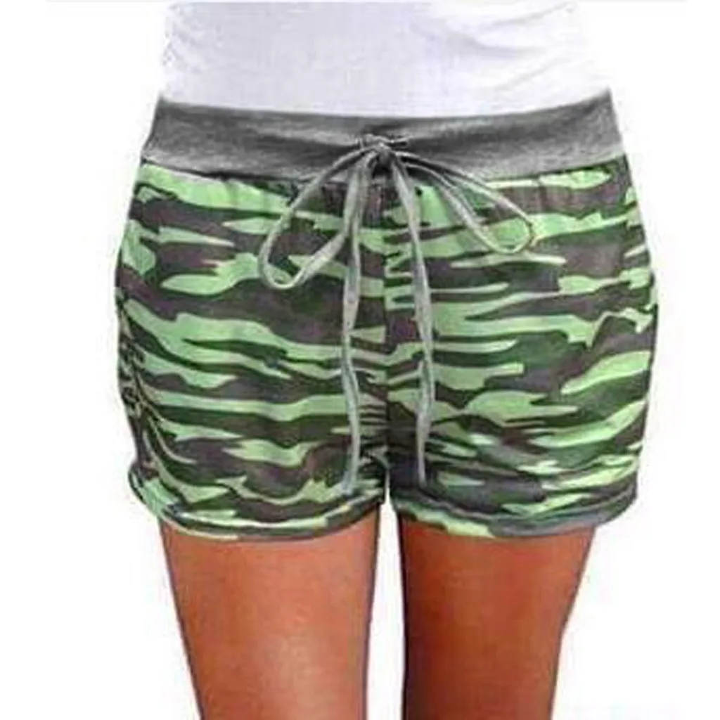 

Pockets Leopard High waisted Casual Short indie folk Elastic Waist Home Shorts Trousers wild Shorts Shorts Women's Autumn