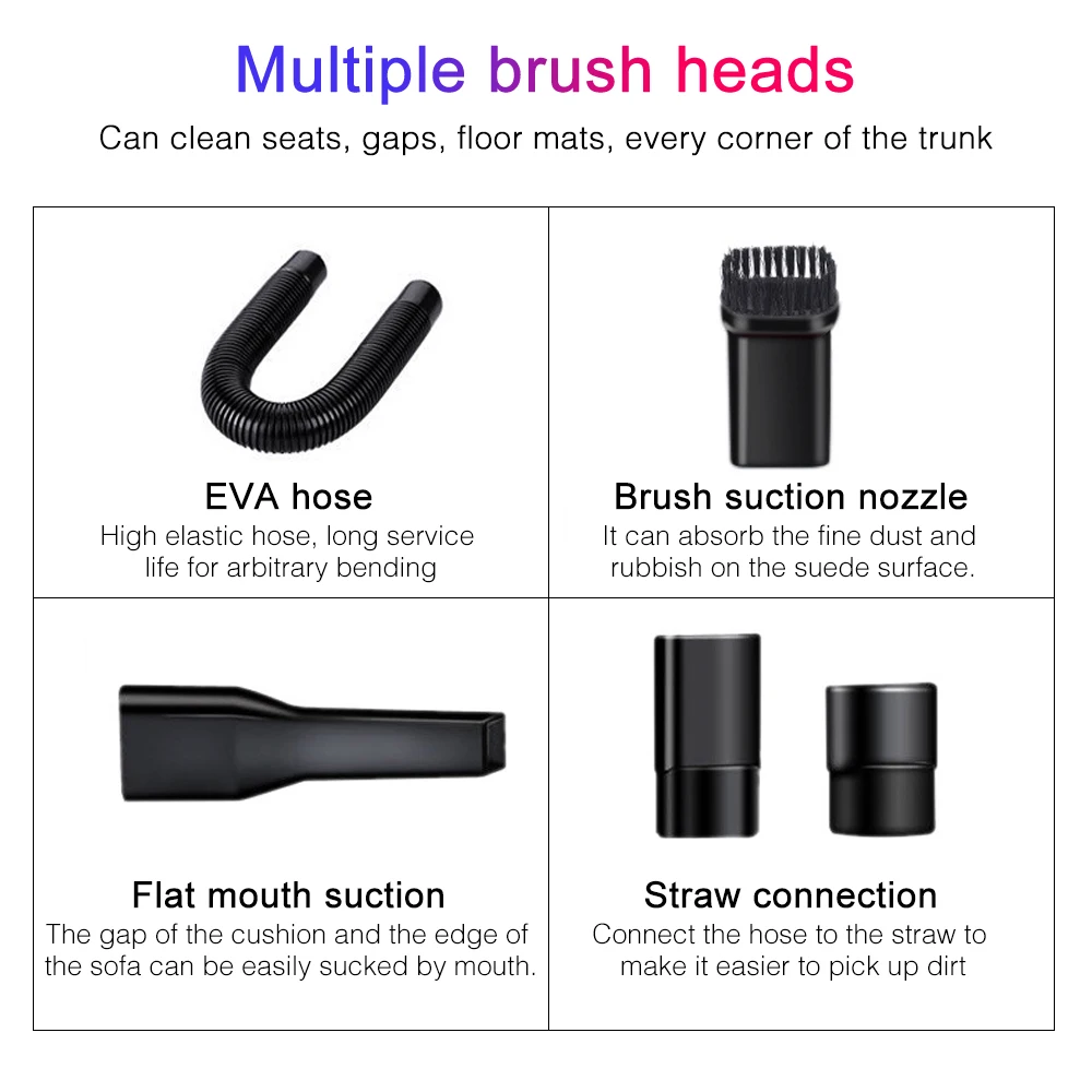 

New 120W Car Vacuum Cleaner for car High Suction Wet And Dry dual-use Vacum Cleaner Handheld 12V Mini Car Vaccum Cleaner 5M