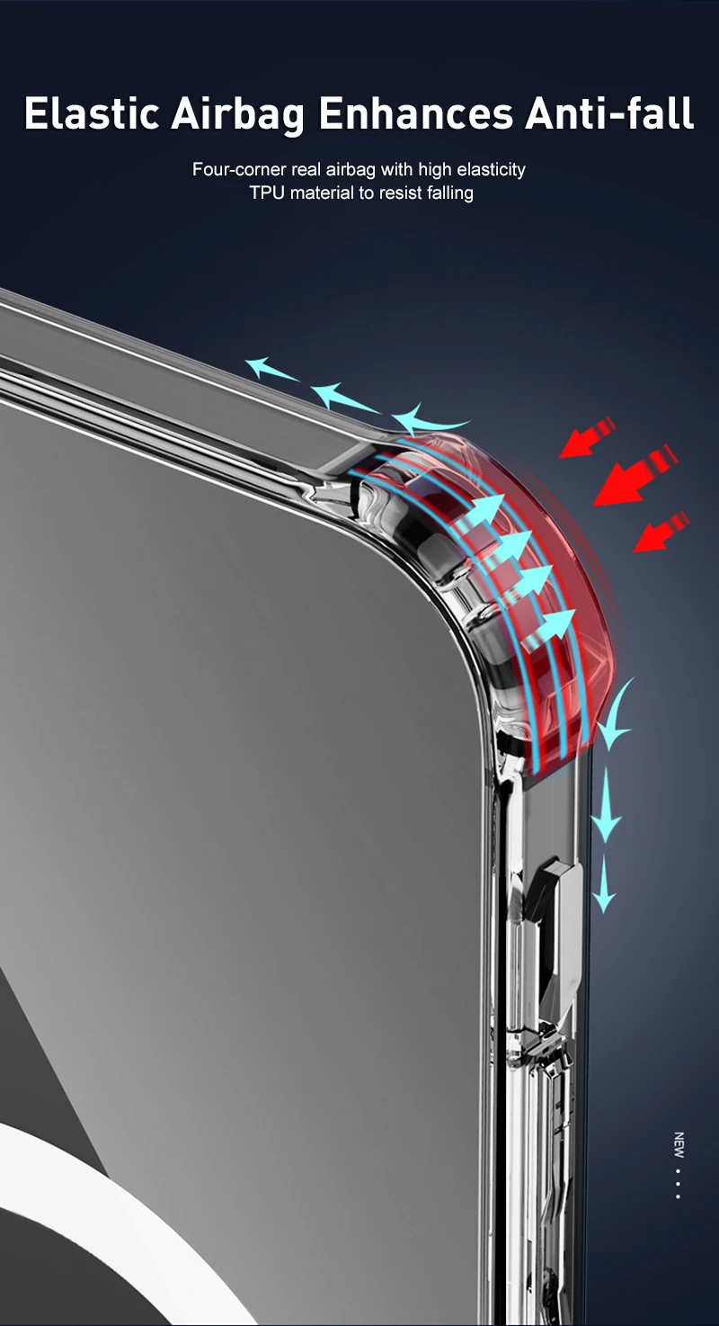 

Mobile Phone Case Wireless Magnetic Suction Bag Anti Falling Transparent Protective Cover For Huawei Mate 40 pro For Huawei P40