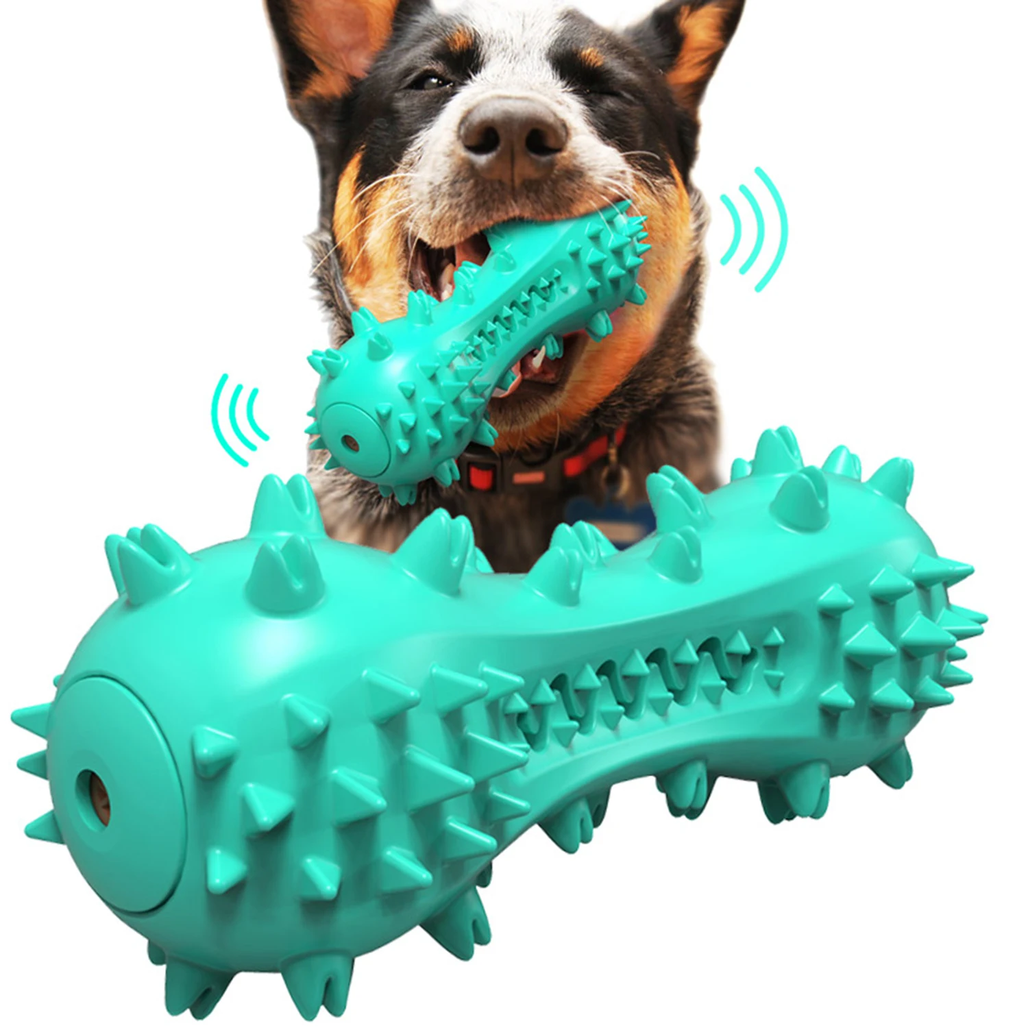 

2021 Natural Aggressive Chewers Large Breed Dog Squeaky Toys Indestructible Dog Toothbrush Stick Toothbrush Dental Care Clean