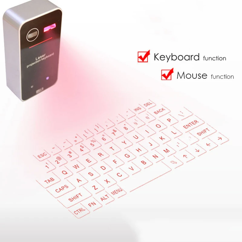 Виртуальная лазерная клавиатура беспроводная Bluetooth проекция мини мышь функция