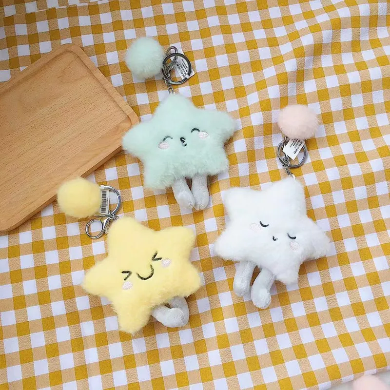 Ant little twin stars Брелок Плюшевый peluche porte clef Мини Милая цепочка для девочек|Плюшевые