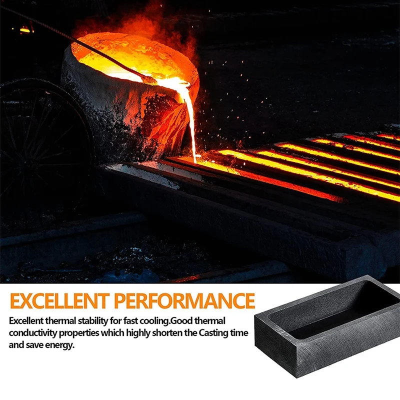 

Graphite Ingot Mold, 1 KG Graphite Crucible Mould and 5-In-1 Casting Lead Iron Ingot Molds with 2Pcs Carbon Stirring Rod