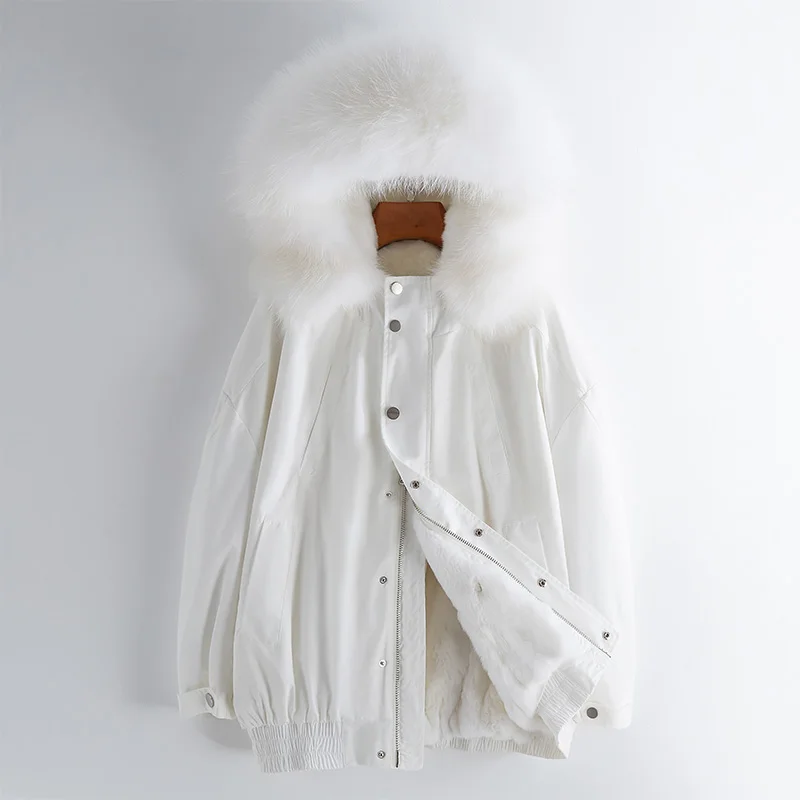 

Пальто из натурального кроличьего меха енота меховой воротник с капюшоном женская меховая куртка утепленные куртки для женщин 2020 женские п...