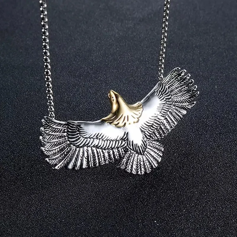 

Eagle Pendant Necklace Retro Men and Women Eagle Hip Hop Necklace Nordic Viking