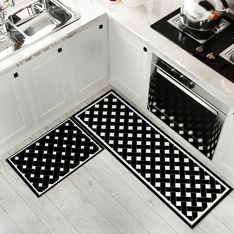 

Modern Anti-slip Home Kitchen Mat Cartoon Soft Rug Bath Long Strip Absorption Doormat Entrance Balcony Living Room Hotel Carpet