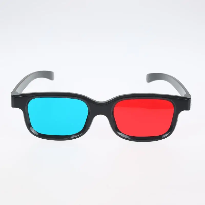 Для фильмов с объемным анаглифом ТВ DVD игр красных синих 3D очков черная оправа