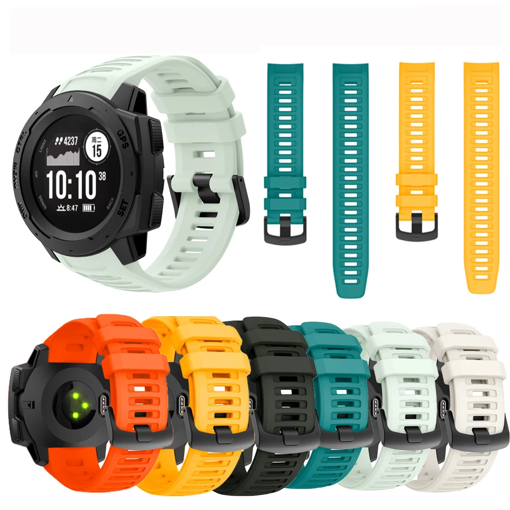 22 мм ремешок для часов Garmin Instinct умных силиконовый сменный Браслет спортивный