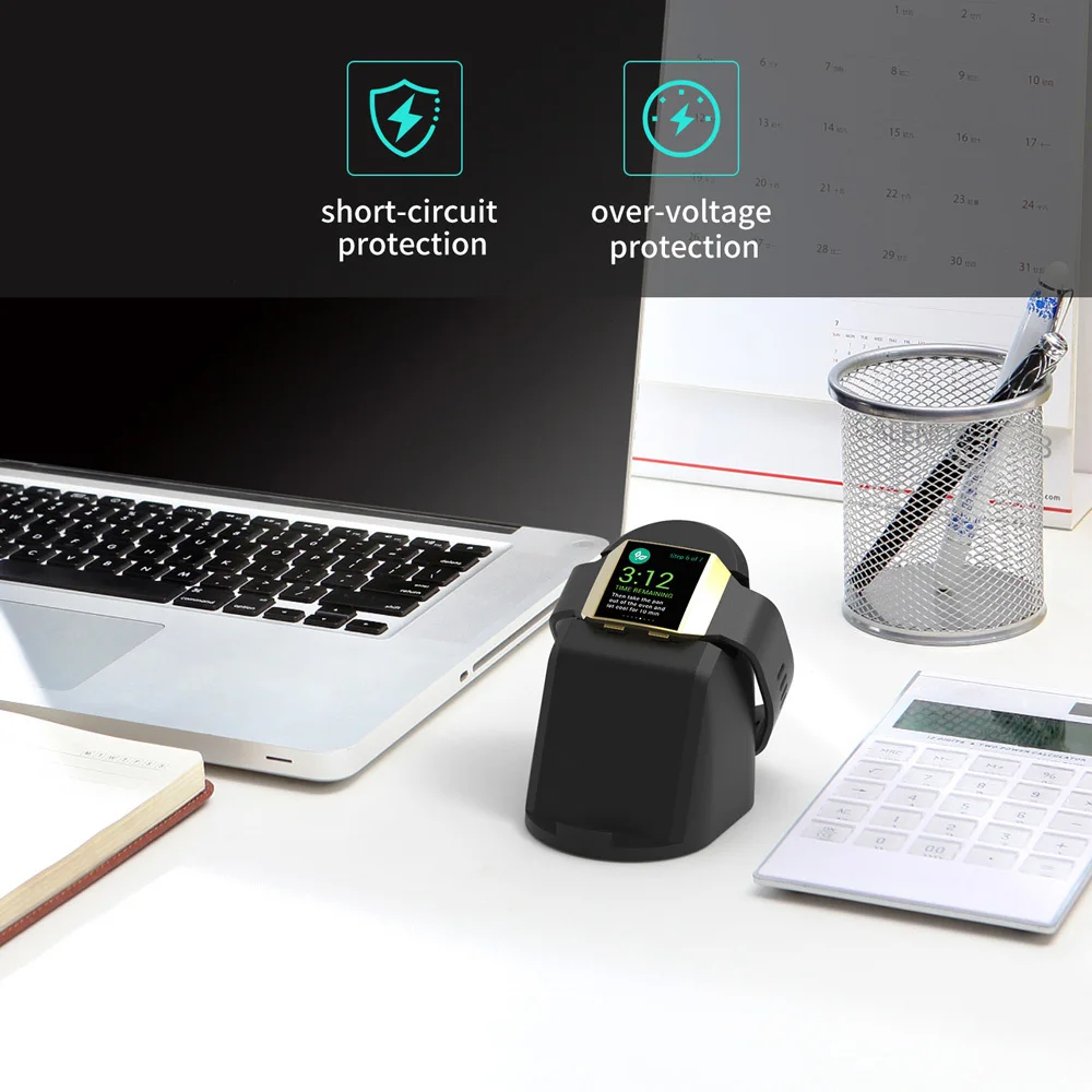 VOGEK беспроводное магнитное зарядное устройство для Fitbit Lonic, USB зарядка док-станция зарядное устройство Колыбель для Fitbit часы и подставка для телефона