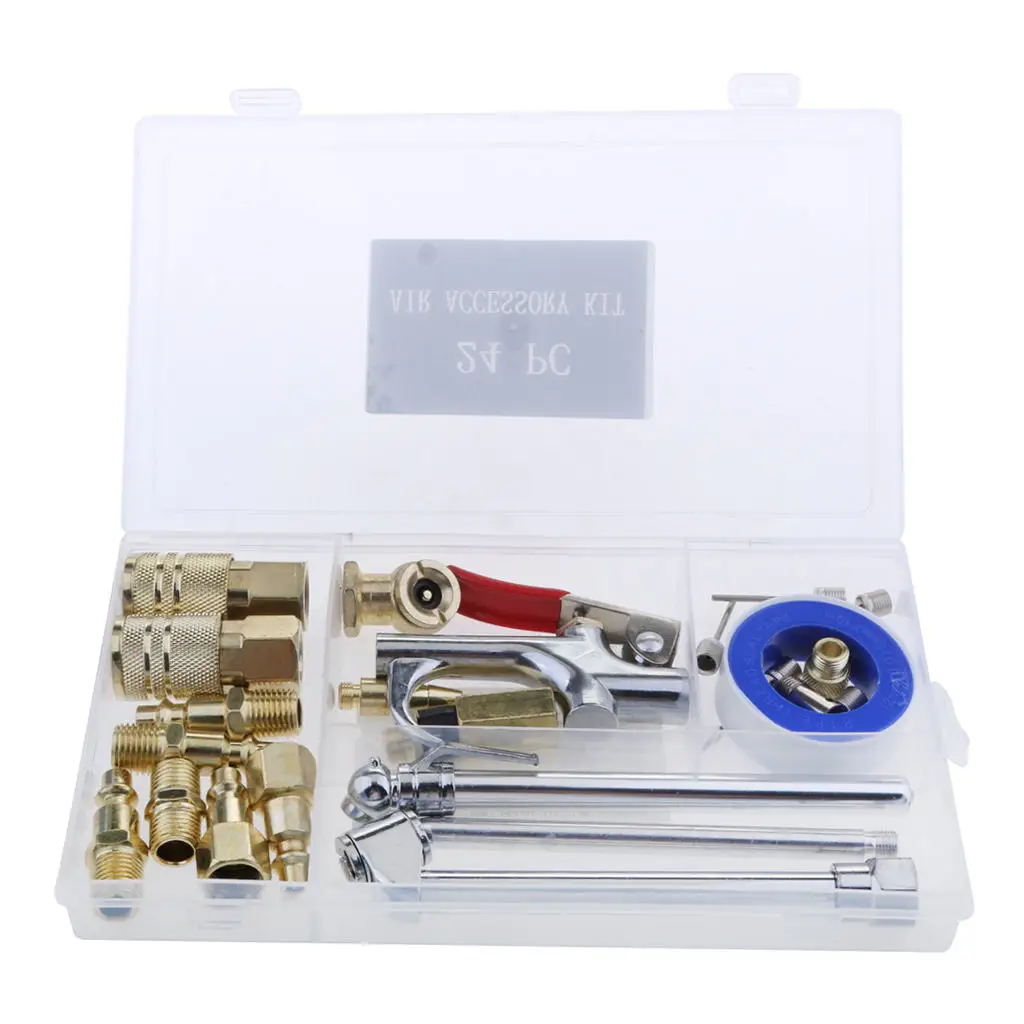 

24 шт., аксессуары для воздушного компрессора NPT 1/4 дюйма