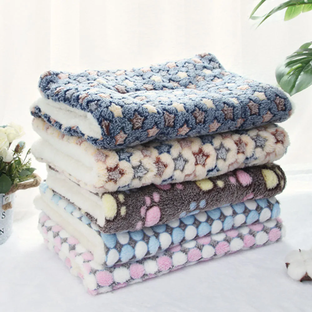 Коврик для домашних питомцев толстое одеяло собак зимний мультяшный собачья