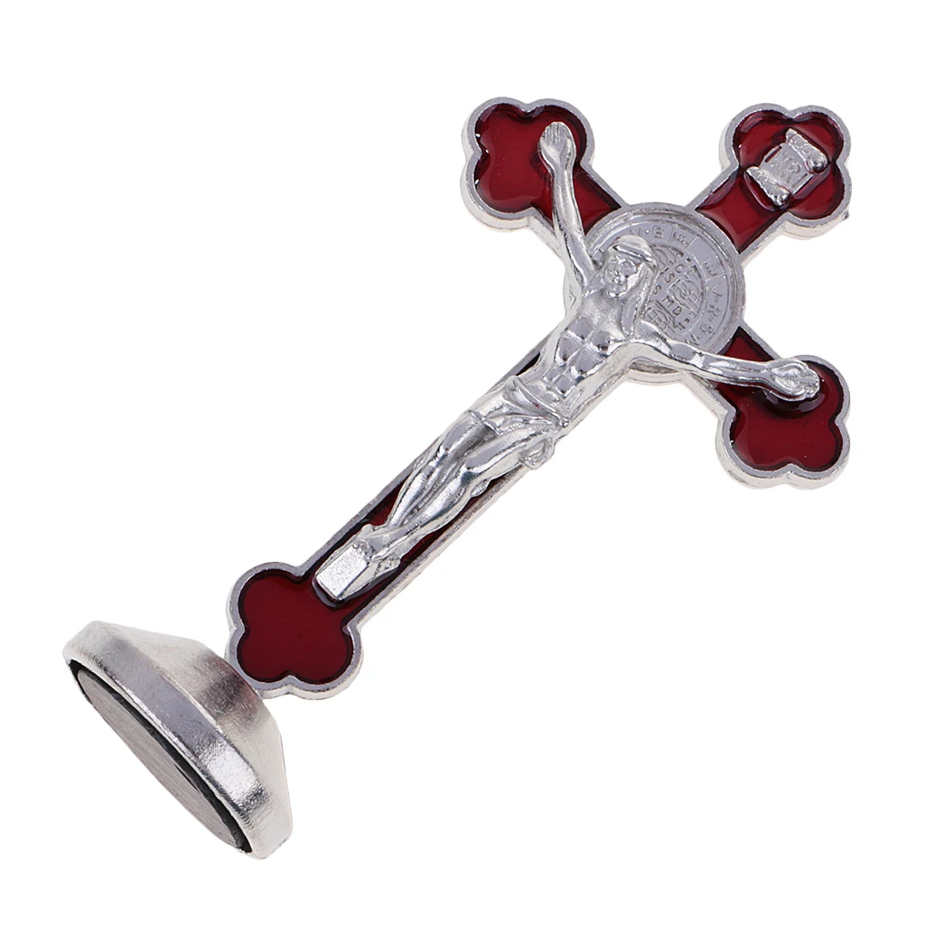 Статуя с распятием Иисуса магнитная фигурка Креста религиозный аксессуар