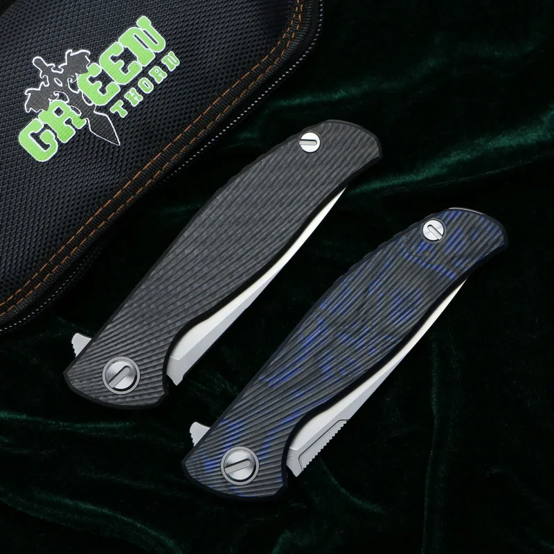 Складной нож Green thorn hati 95 складной k110 рукоятка титановый подшипник CF 3D походные