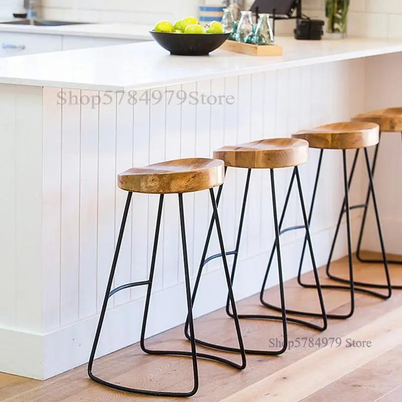 Скандинавский Железный барный стул современный простой табурет домашний