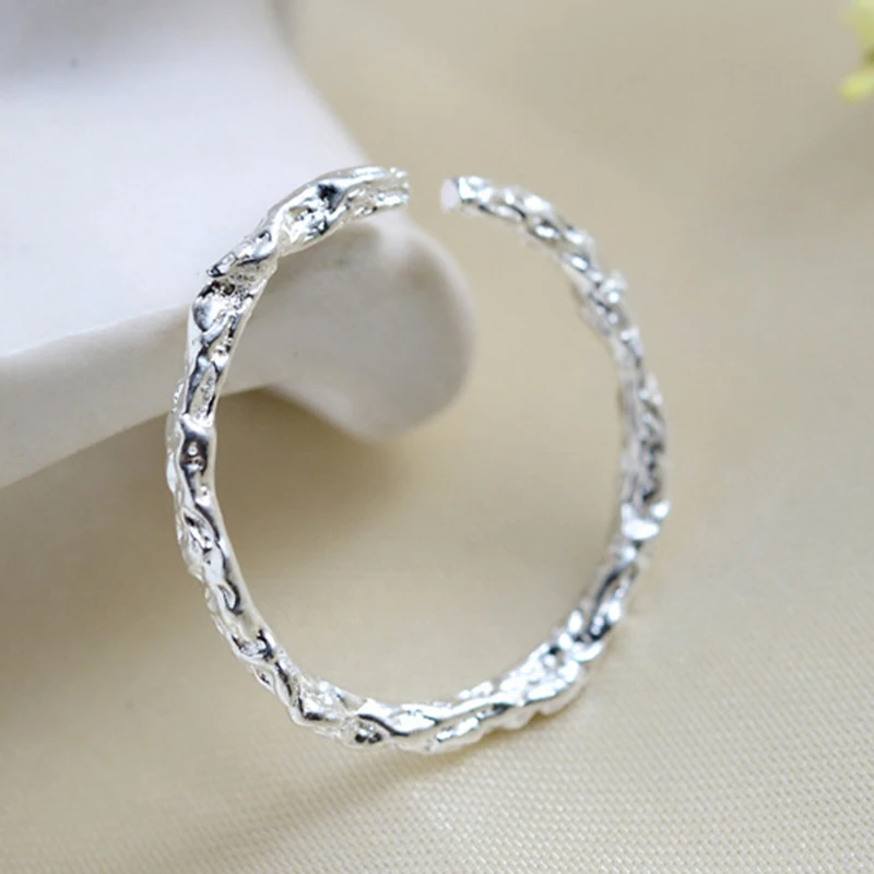 

Original Silver 925 Rings For Women Couple Open Adjustable Rings 2021 Trend Gold Jewelry Vintage Zircon Luxury Fashion Tinfoil