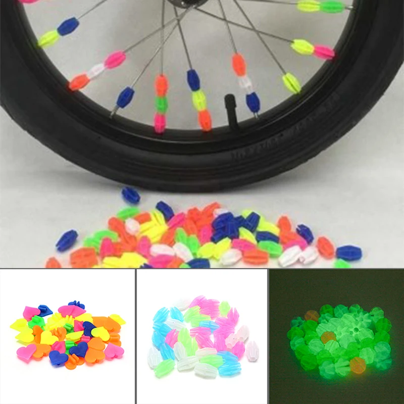 

36pcs Bicycle Accessories Bicycle Wheel Plastic Spoke Bead Clip Decoration Unique Design Bicycle Spoke Color Bead