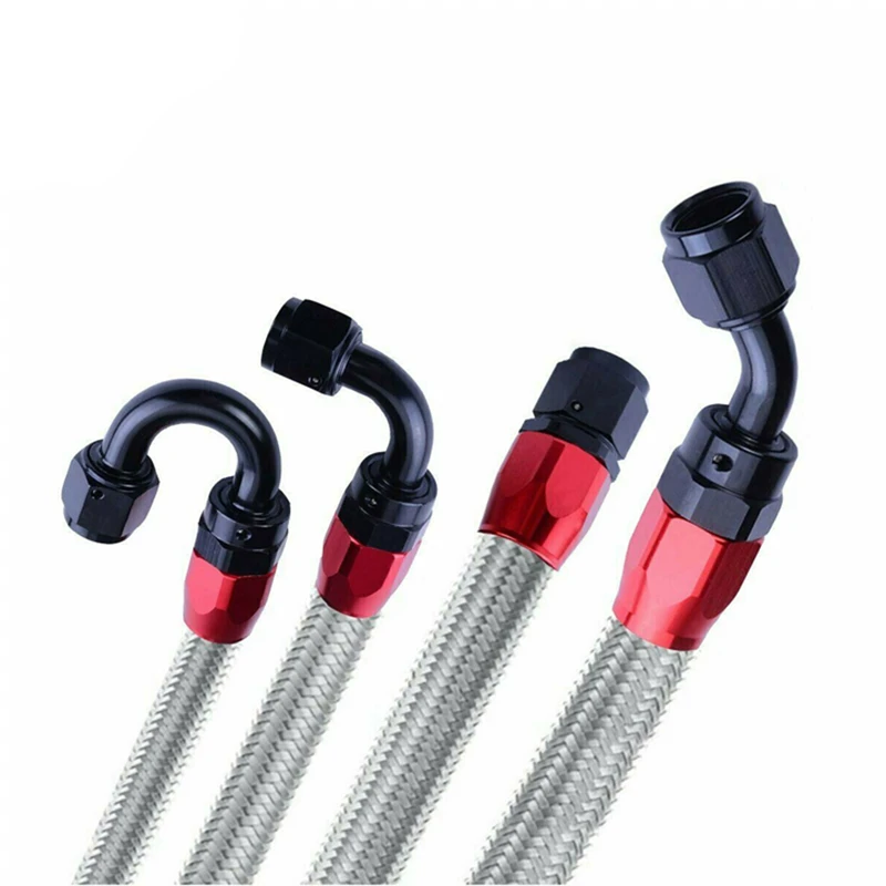 

AN4 AN6 AN8 AN10 0 Degree Swivel Hose End Fittings Adapter Oil Fuel Reusable Fitting Hose End Aluminum