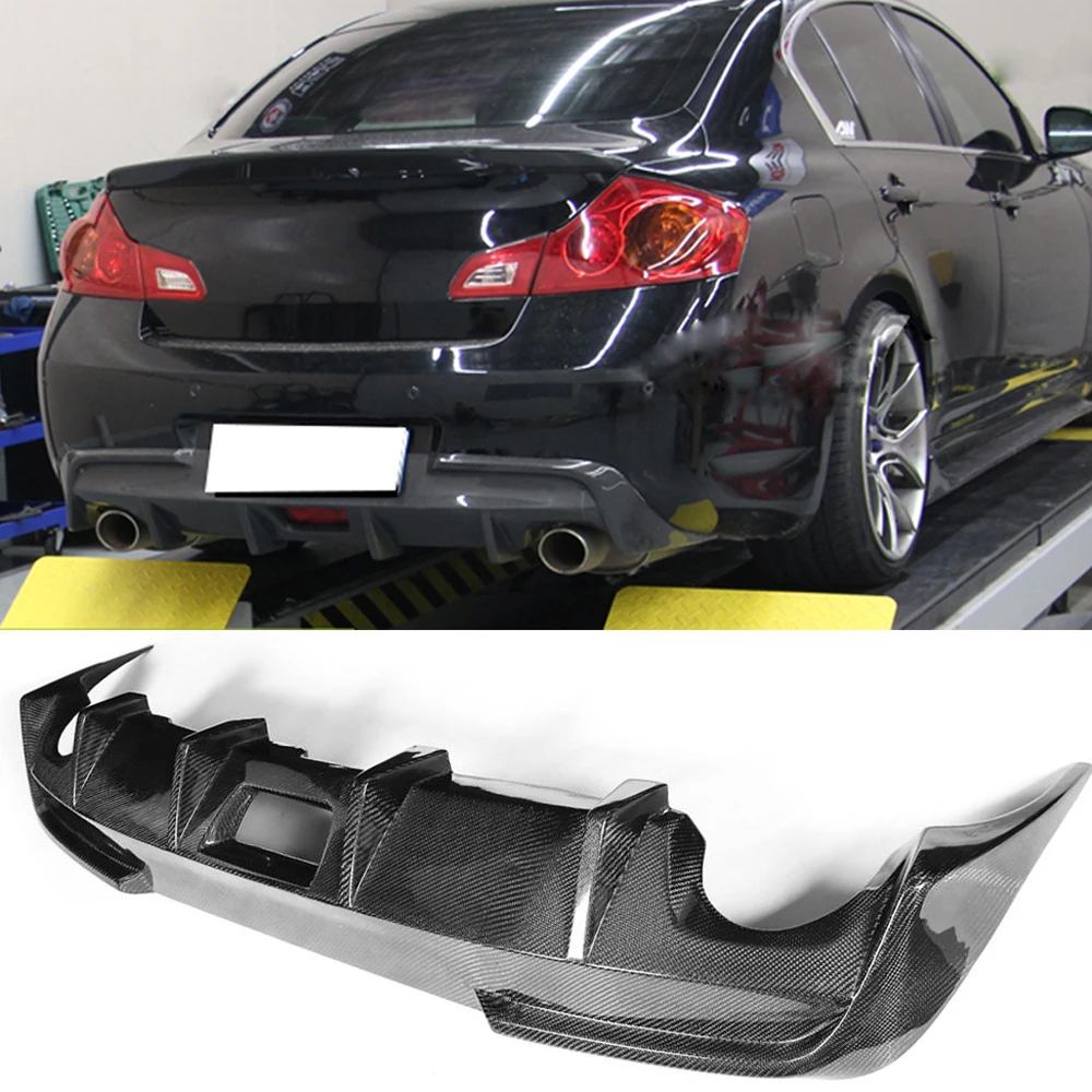 Задний бампер Выпускной губ Диффузор для Infiniti G25 G37 база седан 4 двери 2009 2013 не США