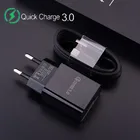 Быстрое зарядное устройство 12 В, 2 А, 3 А, QC 3,0 для Samsung S8, Huawei, Xiaomi Redmi, кабель Micro USB Type-C, зарядное устройство Usb, быстрое зарядное устройство, адаптер USB C