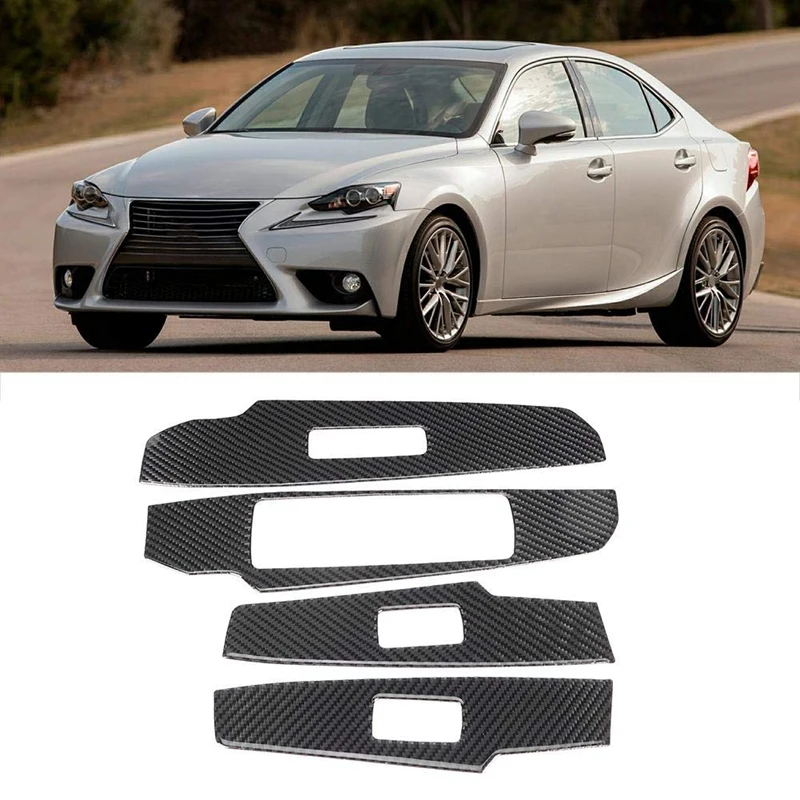 Верхние 4 шт. автомобильные стеклоподъемники из углеродного волокна панель