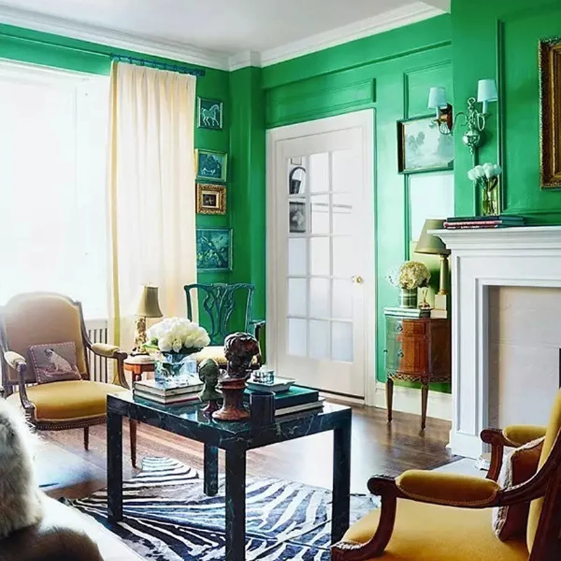 Зеленая акриловая краска на водной основе водостойкая для дерева тканевая