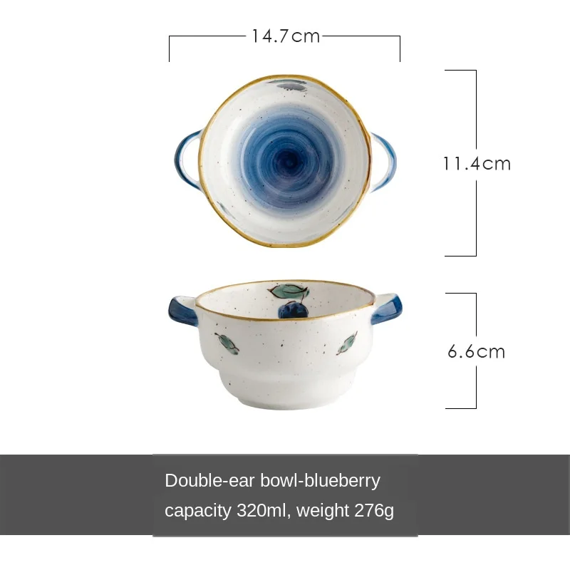 Японский бинауральные Керамика чаша ретро-емкость с ручкой 6-дюймовый бытовой