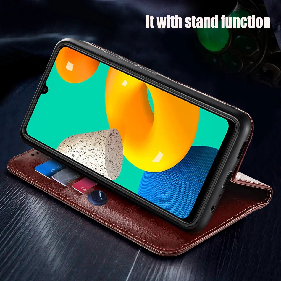 Чехол для Samsung Galaxy M12 кожаный чехол M 12 SM-M127F M127 чехол-книжка с бумажником Защитная