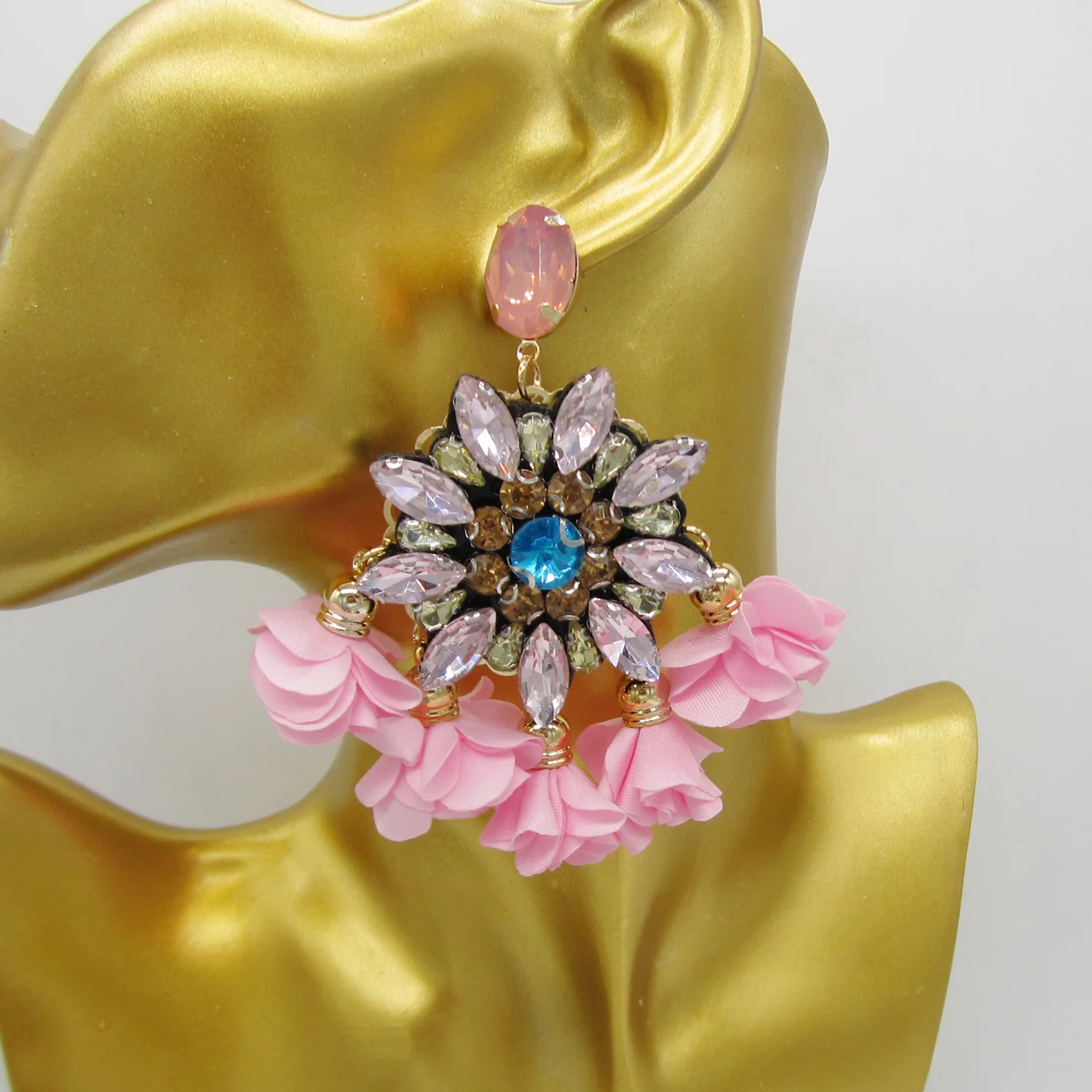 

ZA Aretes 2021 Fashion Earring Drop Earrings for Women Flower Tassel Earring Wedding Brincos Jewelry Girls Gifts Wholesale
