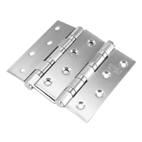2pcs stainless steel hinges ball bearing door hinges non removable pin room wood door hinges silver hinges