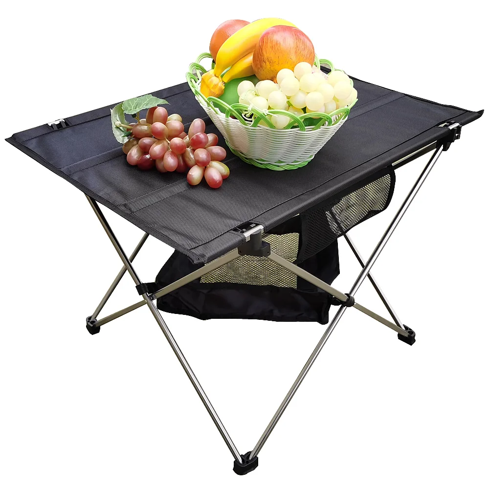 Out Desk Board Picnic Small Lightweight Metal Camping Folding Oxford Cloth Table Portable Folding Camping Table Outdoor Canopy