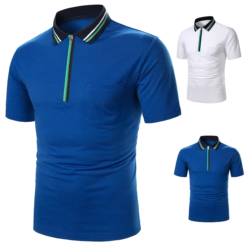 Рубашка поло мужская с коротким рукавом брендовая однотонная кофта рубашка
