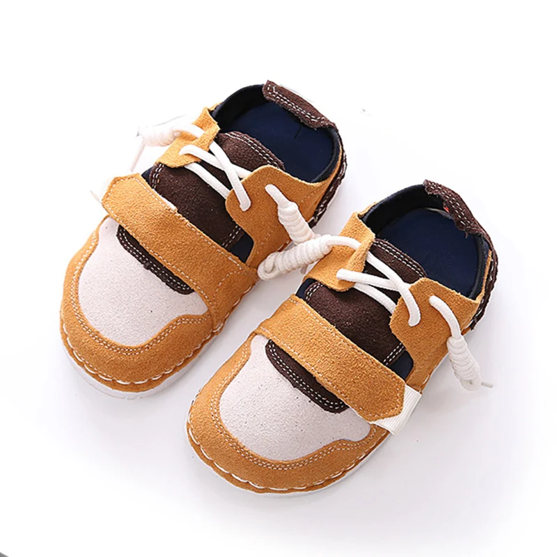 Boy casual shoes Kids leather Children barefoot soft sole gril Genuine Leather baby sneakers toddler | Мать и ребенок