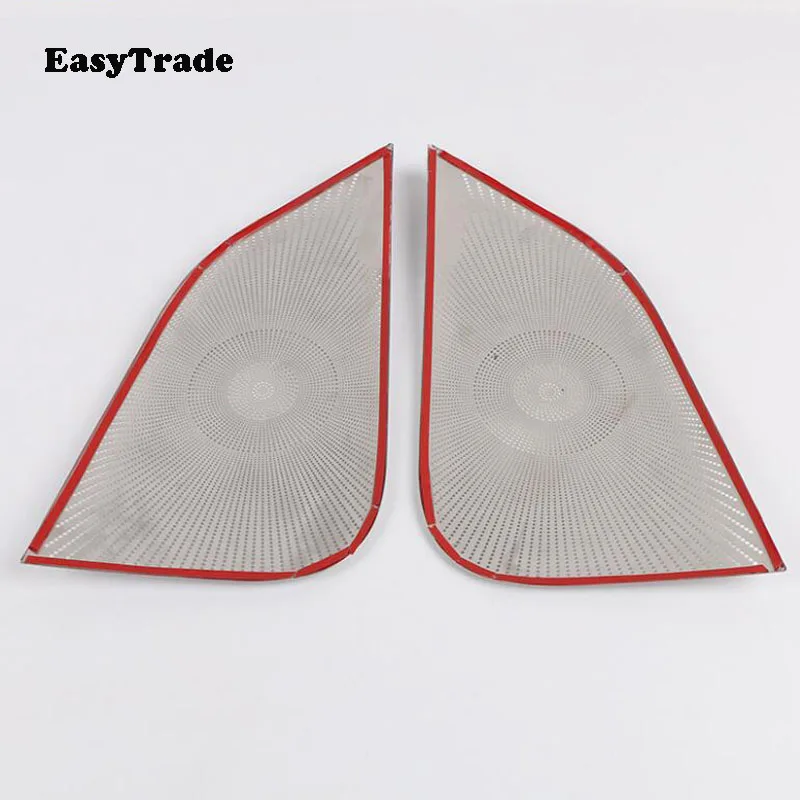 

2 шт. Нержавеющая сталь интерьер автомобиля передней двери Динамик твитер Аудио Звук круг Накладка для TESLA модель 3 2019 аксессуары