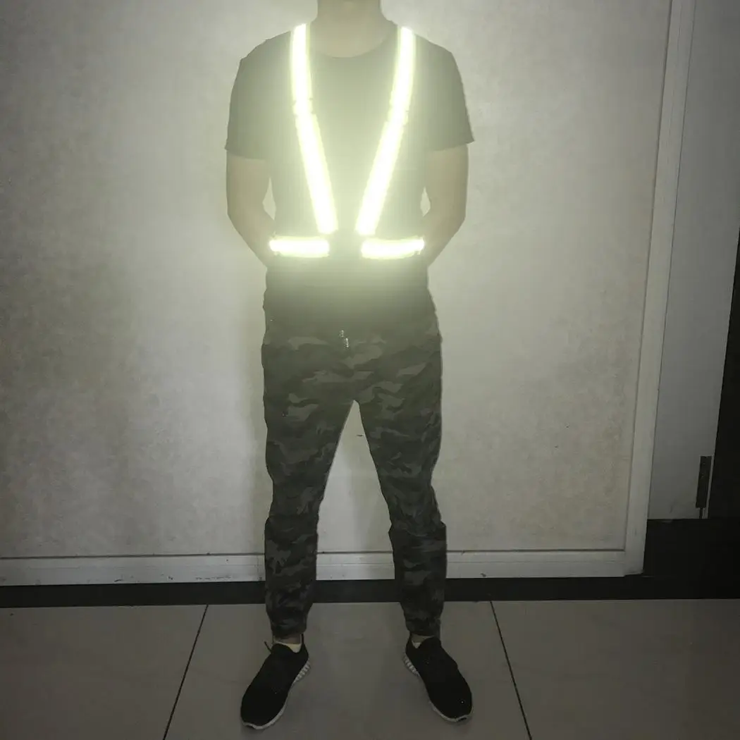 Ночная езда на велосипеде Бег безопасность отражающая полоса Пряжка ремень