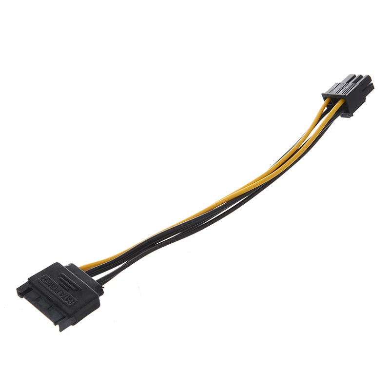 

PC SATA 15 Pins Male to ATX 6 Pin Female Power Cable Converter 7.9"
