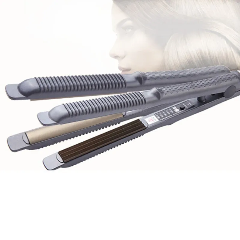 Профессиональный Выпрямитель для волос 2 в 1 щипцы завивки выпрямитель с