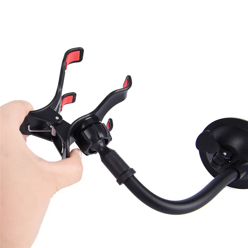 1 шт. Универсальный вращающийся на 360 ° держатель для телефона с Двойным Зажимом