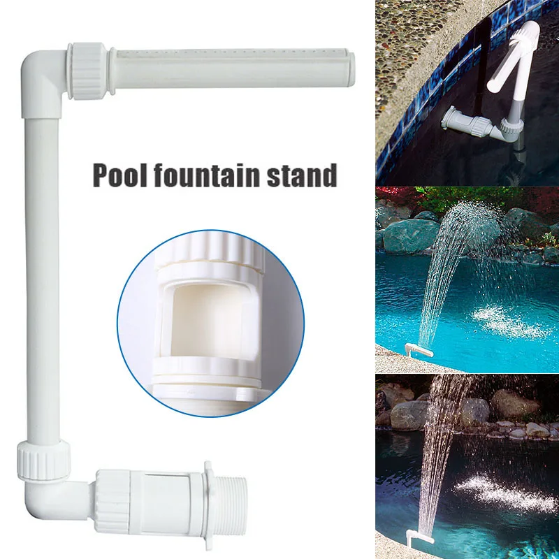 

Adjustable Swimming Pool Waterfall Fountain Kit White Gardening Water Spray Tool PVC EDF