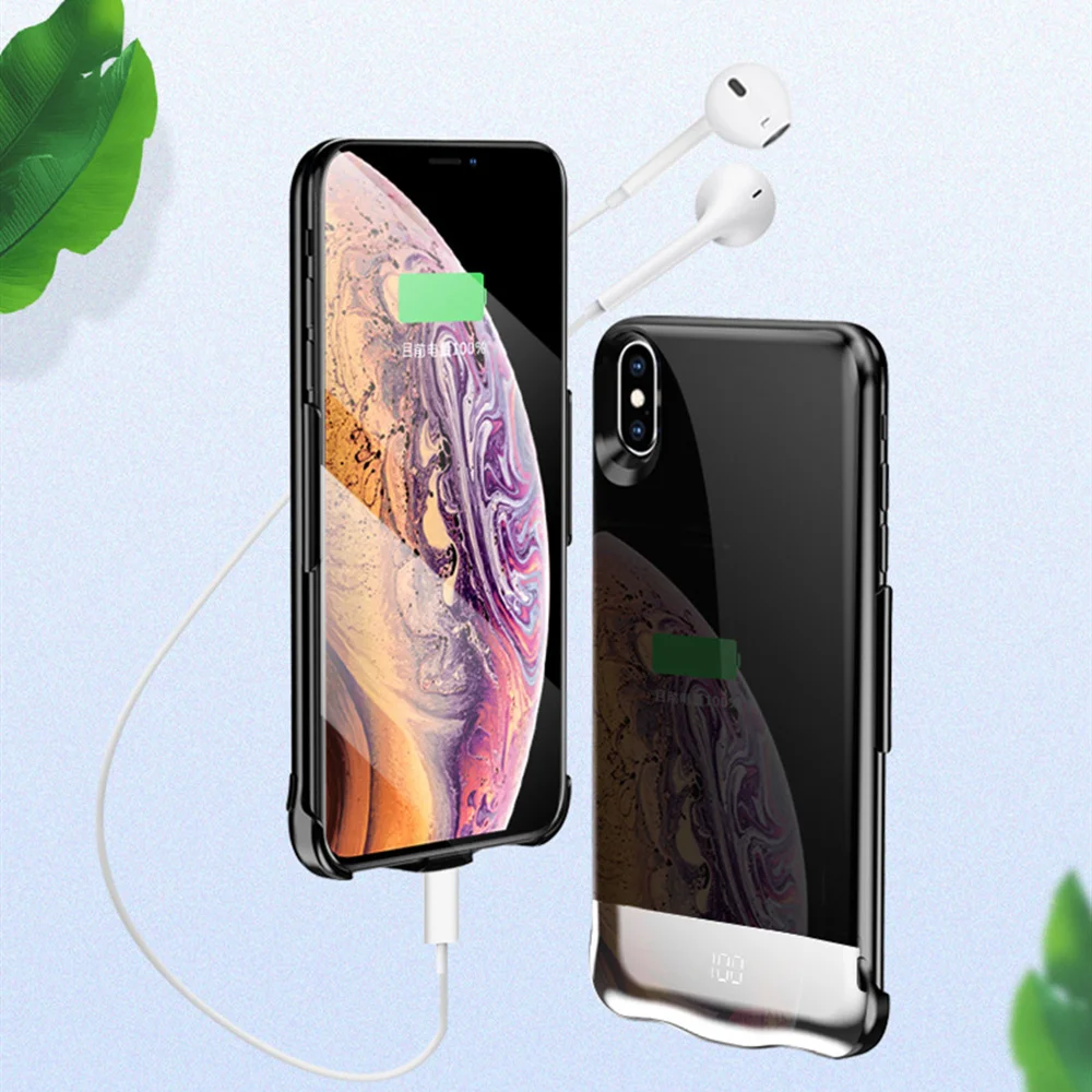 Чехол для аккумулятора для iphone XS Max XR, внешний аккумулятор, чехол для iphone 6, 6s, 7, 8 Plus, 8000 мАч, чехол для зарядного устройства