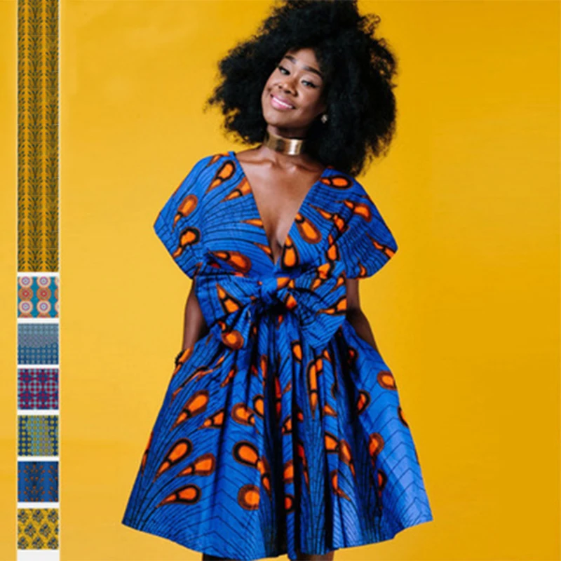 

202021za woman summer element digital printing DIY wear strap pleated nightclub sexy v-neck dress shein official магазин