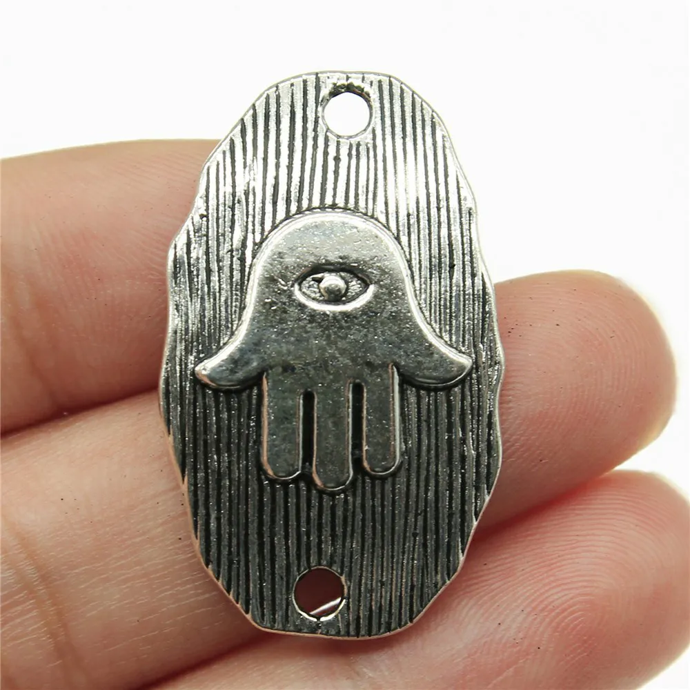 

Pendants Jewelry Making 1pcs Palm Hand Connectors bracelet charms for jewelry making 19x32mm