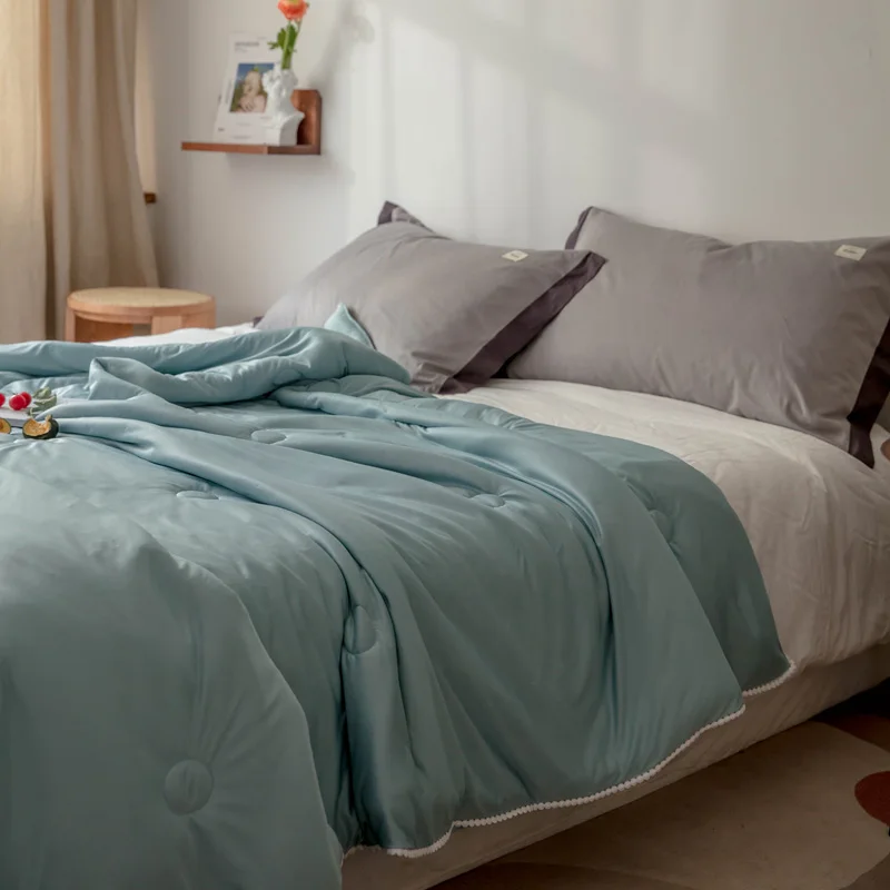 Soft Washable Summer Blankets For Beds Single Double Size Microfiber Filled Quilted Quilts Bed Linens Duvet | Дом и сад