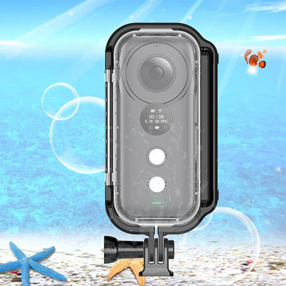 30m Dive Waterproof Housing Diving Case for Insta360 ONE X Panoramic Camera Snorkeling Swimming Venture Protection Shell |